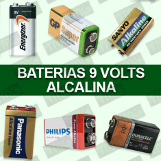BATERIA 9Volts ALCALINA,PILHA 9 Volt Alkaline Batteries Nine-volt - Varias marcas / SOB CONSULTA - Bateria 9Volts - Alcalina GP / SOB CONSULTA